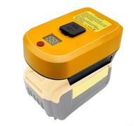 Alanmoship Adaptador de cargador de batería USB dual para herramientas de iones de litio de 18 V-20 V, hub de fuente de alimentación de carga rápida con puertos duales para viajes, camping, para lugar
