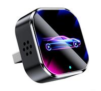 Alanmoship Adaptador inalámbrico para CARPLAY para Android Auto, dongle USB 2 en 1 con WiFi de doble banda BT 50, carcasa de metal de conexión rápida para automóviles con sistema de cable, negro (D)