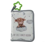Alanmoship Álbum de fotos conmemorativo para el crecimiento del bebé, libro de recuerdos de tela suave para niños y niñas, 14 x 18 cm, capacidad para 17 fotos, recuerdo familiar
