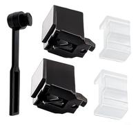 Alanmoship ATN3600LE - Lápiz capacitivo de repuesto para tocadiscos Audio-Technica AT-LP60X AT-LP60 AT-PL300 con cepillo de limpieza, piezas de tocadiscos de vinilo, color negro