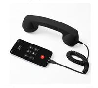 Alanmoship Auricular Retro Teléfono Para IPhone Wired USB-C Landline-Style Handle Receptor, 23 Cm Diseño Ergonómico ABS Para Llamadas, Video Conferencias Uso De Escritorio, Multicolor