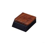 Alanmoship Báscula electrónica de café de 0,1 g, dispositivo de pesaje de cocina recargable de alta precisión con bandeja de madera de nogal y control táctil, ideal para preparación de café y té