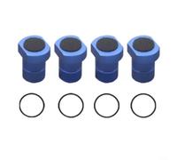 Alanmoship Bloque de tope de banco de aleación de aluminio de 20 mm para bancos de trabajo con agujeros de perro de 20 mm, abrazadera antideslizante para mesa de carpintería, paquete de 4, azul, 1.1 x