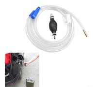 Alanmoship Bomba extractora de aceite manual con mangueras transparentes de PVC y bombilla de goma para una transferencia rápida de gas, diésel, agua y aceite de motor en automóviles, acuarios