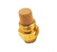 Alanmoship Boquilla de quemador de aceite de latón y acero inoxidable, ángulo de pulverización de 60°, BSPT de 9/16 pulgadas para caldera de calefacción, múltiples caudales (0.45 60°)