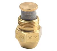 Alanmoship Boquilla de quemador de aceite de latón y acero inoxidable, ángulo de pulverización de 60°, BSPT de 9/16 pulgadas para caldera de calefacción, múltiples caudales (2.0 60°)