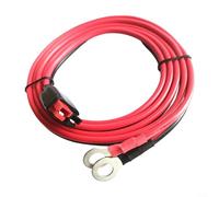 Alanmoship Cable de terminal de junta tórica de 45 A, cable de cobre estañado de 10 AWG, para panel solar y estación de energía portátil, conector de batería rojo y negro, 1 m