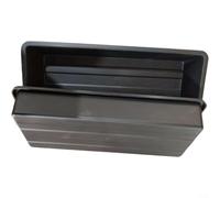 Alanmoship Caja de almacenamiento para debajo del asiento del coche, impermeable, plástico ABS, organizador de 10 L para interior ordenado, color negro, 30 x 14 cm, mantener un interior limpio