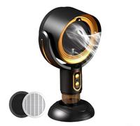 Alanmoship Campana extractora de escritorio portátil, 8 W, alimentada por USB, con filtro de aceite para olla caliente y barbacoa, removedor de humo ajustable para cocina, negro y dorado (oro negro)