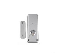 Alanmoship Cerradura de puerta inteligente para aplicación TTlock, cerradura electrónica invisible sin llave con tarjeta IC y para puertas de madera, sistema de entrada de seguridad antipalanca (negro