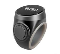 Alanmoship Contador de anillos digital con pantalla LCD, contador electrónico recargable tipo C, clicker de dedo de ajuste ajustable para tejer, deportes y conteo de golf (negro)