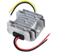 Alanmoship Convertidor de 24 V a 12 V CC, fuente de alimentación IP68 impermeable para vehículo eléctrico, panel solar, carcasa de metal, más del 96% de eficiencia, negro (12 V, 5 A, 4 L1)