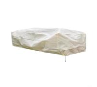Alanmoship Cubierta protectora contra heladas para plantas ectangulares para camas de jardín, balcones, patios, tela Oxford recubierta de plata 420D, reutilizable, ligera (beige2)