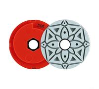 Alanmoship Disco de resina de 125 mm con bloqueo de caracol, abrasivo de 10 mm de grosor para mármol, granito, pulido de bordes de metal, adecuado para uso en talleres y construcción (grano 200)