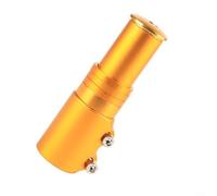 Alanmoship Extensor de vástago de bicicleta, ajustador de altura, elevador de tubo de horquilla para bicicleta de montaña, postura de conducción vertical, fácil de instalar, metal, negro, 12,4 x 2,86