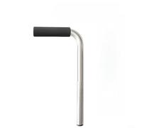 Alanmoship Extensor retráctil de mango de silla de ruedas para sillas de viaje y cochecitos, barra de empuje de acero inoxidable de capacidad de 300 libras con abrazadera de 222 mm, plata (1 unidad)
