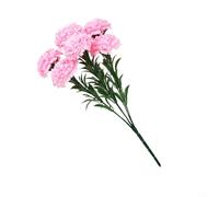 Alanmoship Flores artificiales de clavel de 7 cabezas, plantas falsas de plástico realistas para decoración del hogar, boda, fiesta, arreglo floral sintético de colores vibrantes, 42 cm (rosa)
