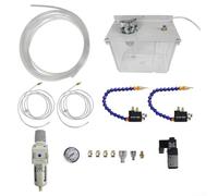 Alanmoship Fresadora Enfriamiento y Lubricación-Spray Sistema con Dual YS-BPV-3000 Pulverizadores de Niebla y Depósito de Resina 3L, Válvula Solenoide, Regulador de Filtro de Aire (220V)