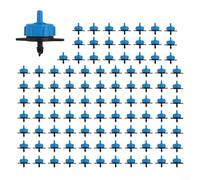 Alanmoship Goteros compensadores de presión para césped, paquete de 100 goteros de plástico de 4 mm, conexión de 2/4/8 Lph para riego de ahorro de agua para parterres, césped, agricultura (8 L)