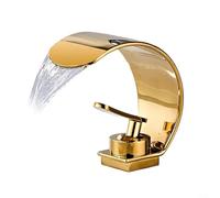 Alanmoship Grifo de lavabo de cascada de 1 unidad de una sola manija estilo serpiente cuerpo de latón macizo grifo de lavabo contemporáneo para baño cocina actualización negro cromo blanco plata (oro)