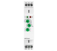 Alanmoship GRT6-M1 Multifunción para relé de tiempo 01s-10d Temporizador de retardo ajustable con contacto 1CO+1NO para automatización industrial Montaje en riel DIN gris (ACDC 24V-240V)