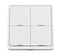 Alanmoship Interruptor de escena de botón inteligente de 4 botones para ZigBee inalámbrico inteligente con diseño de montaje en pared, funciona con pilas CR2430 para Tuya Smart Home Hub Control