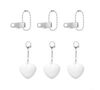 Alanmoship Juego de 3 lámparas de sensor táctil portátiles en forma de corazón con clip, luces decorativas de ABS compactas para bolsos, carteras, carteras y accesorios de viaje