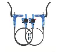 Alanmoship Juego de frenos de disco hidráulicos de 2 bicicletas, frenos de aleación de aluminio bidireccionales de doble pistón, cables traseros de 1450 mm y delanteros de 800 mm, compatible con