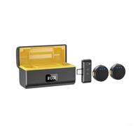 Alanmoship Juego de micrófono inalámbrico con micrófonos dobles y receptor, diseño compacto ABS para cámaras DJI Action 6/5 Pro/4/3/2, bolsillo 3 y para Osmo 360, captura de audio clara