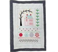 Alanmoship Kit de 86 piezas de bordado con guía de aprendizaje paso a paso y patrones de bordado a mano en lino, práctica de costura portátil para principiantes y manualidades
