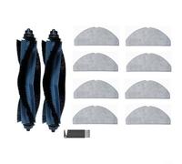 Alanmoship Kit de accesorios para aspiradora robot de 5 piezas con cepillo principal de nailon de goma en forma de V y paños extraíbles compatibles con EUFY G50/L60 para HYBRID(B)