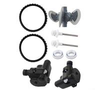 Alanmoship Kit de afinación de piscina de 9 piezas para Zodiac para BARACUDA MX8 MX6 con pistas de motor, rodamientos de ejes de goma, piezas de metal para mantenimiento de robot en el suelo