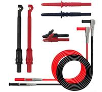 Alanmoship Kit de cables de prueba de multímetro con sondas de alambre sin perforación, conexión banana de 4 mm para pruebas eléctricas automotrices y diagnósticos de reparación de automóviles