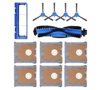 Alanmoship Kit de cepillos laterales de rodillo de 12 piezas para Eufy Clean G35+ G40+, cepillo principal antienredos con diseño de limpieza de esquinas para el mantenimiento del pelo de mascotas en