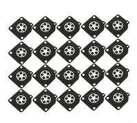 Alanmoship Kit de juntas de goma de diafragma de medición de carburador de motosierra, paquete de 20 unidades de goma de tela compatible con Zama C1U para Carb A015010