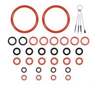 Alanmoship Kit de sellado de junta tórica de silicona de 30 piezas con cepillo de limpieza 4 en 1 para Saeco Spidem para máquinas de café totalmente automáticas, se adapta a boquillas de agua y