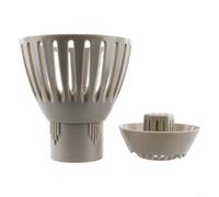 Alanmoship KOI - Espumador de drenaje de estanque, para colección de hojas, filtro de control de agua ajustable con taza de escombros ampliada, limpiador acuático de plástico, para estanques de jardín