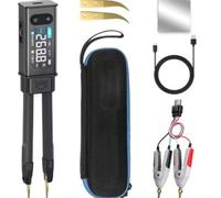 Alanmoship LCR-ST2 2 en 1 Digital LCR ESR Pinza Medidor con clip Kelvin y pantalla HD, mide resistencia, capacitancia, inductancia, diodos y voltaje de hasta ± 30 V (LCR-ST2 alto)