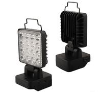 Alanmoship Luz de trabajo LED, luz de trabajo LED inalámbrica para batería Metabo de 18 V BS18 LT SB18 LT SSD18 LT Lámpara de camping 90 ° cabeza ajustable 1500LM
