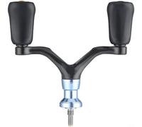 Alanmoship Mango de carrete de pesca plegable con brazo de manivela de metal con agarre suave para carretes de la serie 500-4000, pieza de repuesto para pescadores al aire libre, negro (E)