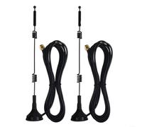 Alanmoship Paquete de 2 antenas WiFi de doble banda 9dBi de alta ganancia 2.4GHz 5GHz RP-SMA macho con cable de 10 pies para TP-Link para routers Netgear tarjetas de red inalámbricas oficina en casa