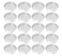 Alanmoship Paquete de 20 platillos de plástico transparente para macetas, bandejas impermeables transparentes, para jardinería interior y exterior, recogedor de goteo antideslizante, para macetas de