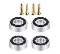 Alanmoship Paquete de 4 patas para tabla de cortar con almohadillas de goma antideslizantes y tornillos, patas elevadoras de tabla de cortar de aleación de aluminio para protección de encimera de