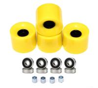 Alanmoship Paquete de 4 ruedas de monopatín de 60 x 45 mm 78A con rodamientos ABEC-9 y espaciadores, rodillos de poliuretano para cruceros callejeros y deportes al aire libre, 10 colores (amarillo)
