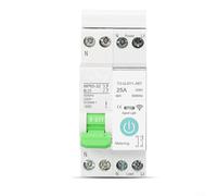 Alanmoship Para TUYA Interruptor de Circuito Inteligente 1P+N Carril DIN Interruptor WiFi Sin Medición Control de Voz para Automatización del Hogar 36x50x82mm (25A)