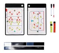 Alanmoship Pizarra magnética de entrenamiento para fútbol, baloncesto, voleibol, hockey, estrategia deportiva portátil, pizarra blanca con marcadores y soporte, Ice Pe 38 x 23 cm