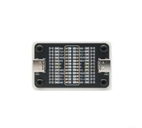 Alanmoship Placa de prueba de cable de carga rápida tipo C de doble extremo con 24 indicadores LED para comprobación de continuidad de cable de teléfono móvil Herramienta PCB portátil (negro)