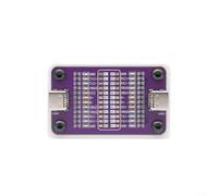 Alanmoship Placa de prueba de cable de carga rápida tipo C de doble extremo con 24 indicadores LED para comprobación de continuidad de cable de teléfono móvil Herramienta PCB portátil (púrpura)