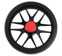 Alanmoship Rueda de carrito de golf de 10 pulgadas con eje de 10 mm, neumático de repuesto de espuma EVA, para carrito de golf, núcleo de plástico, para uso en campo, negro