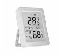 Alanmoship Sensor de temperatura y humedad Zigbee con pantalla LCD de 3.6 pulgadas, monitoreo remoto de aplicación, termómetro higrómetro interior, historial de datos de 24 horas, para zigbee 3.0 para